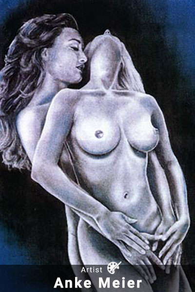 Anke Meier Artist, Couple Nude Drawing, Free Nude Photo, Gallery of Nudes