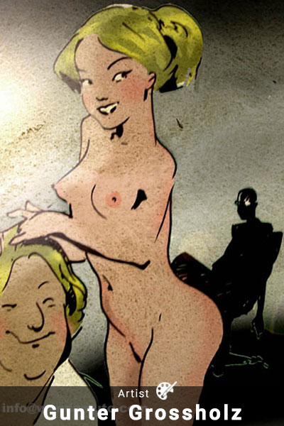 Gunter Grossholz Artist, Fine Art Nude Drawings, Free Nude Photo, Gallery of Nudes