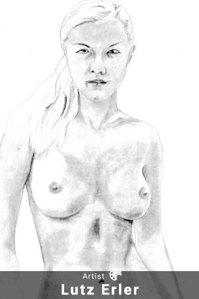 Lutz Erler Artist, Fine Art Nude Drawings, Free Nude Photo, Gallery of Nudes